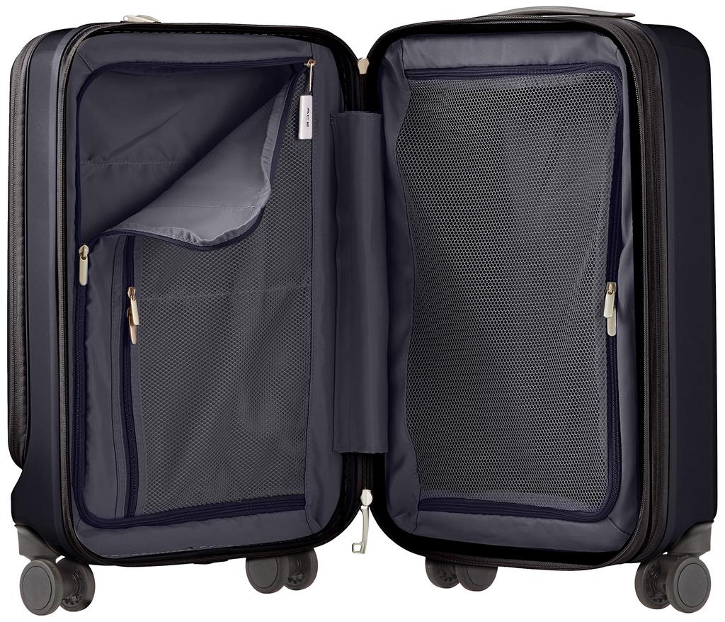 Suitcase Falls 41L Expandable function Caster stopper Front pocket included PC storage 55cm Gunmetal one size [Ace] No.06905 Carry-on 3.3kg (when