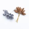 1/4Pcs Gold Silver Christmas Pine Cone Artificial Plants Diy Gifts Candy Box Wedding Decorative Flowers Home Decor Accessories