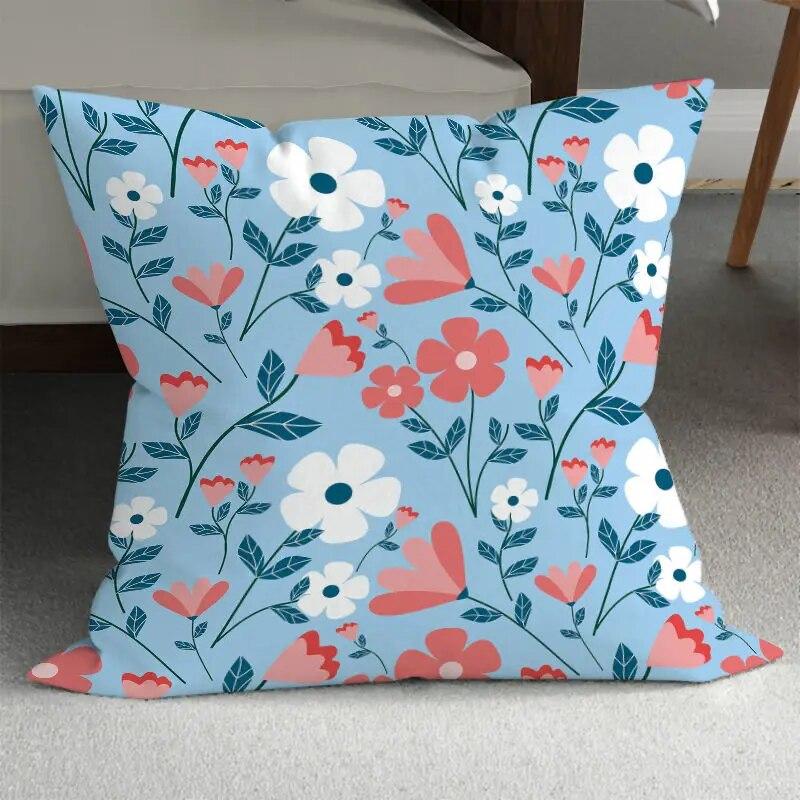 Spring Beautiful Pillowcase Abstract Floral  Living Room  Bed Sofa