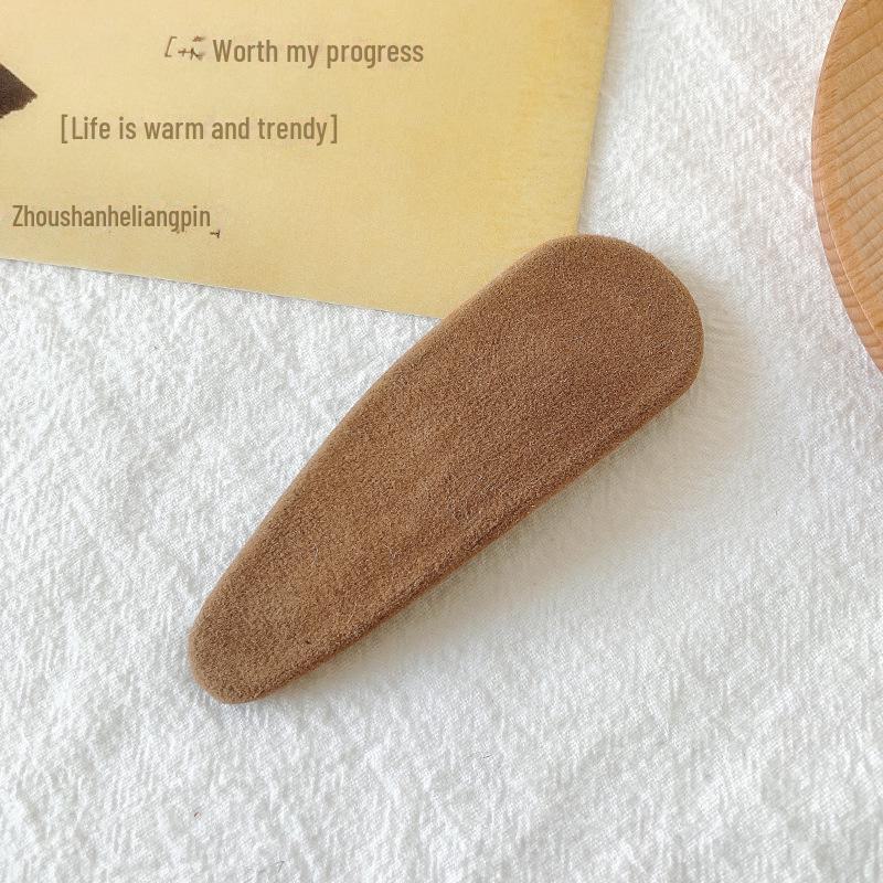 

Корейский знаменитый бархатный BB-клип: Осенне-зимняя плюшевая заколка для челки