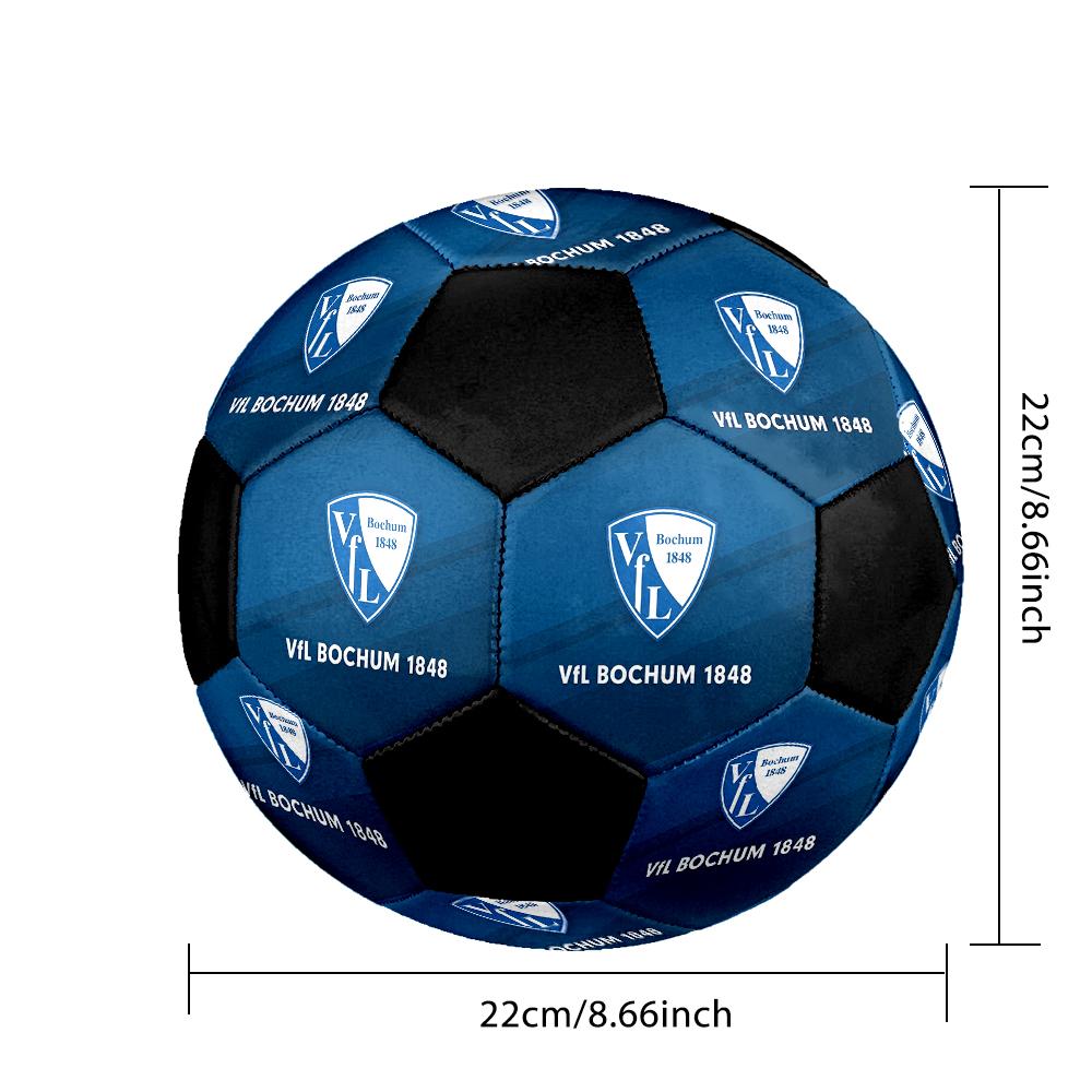 SIZE 5 VfL Bochum Soccer Ball Colorful All Ages Machine Stitched PVC Competition Ready Durable High-Bounce