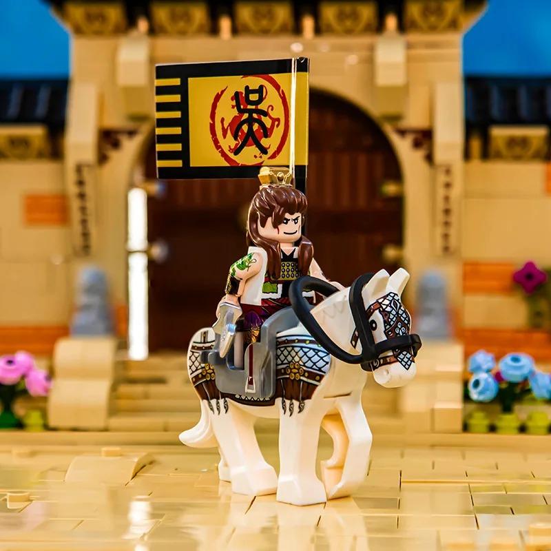 Building Block Man Figurine Three Kingdoms Zhuge Liang Armor Version Lu Bu Children's Assembly Toy Boy Holiday Gift Collection