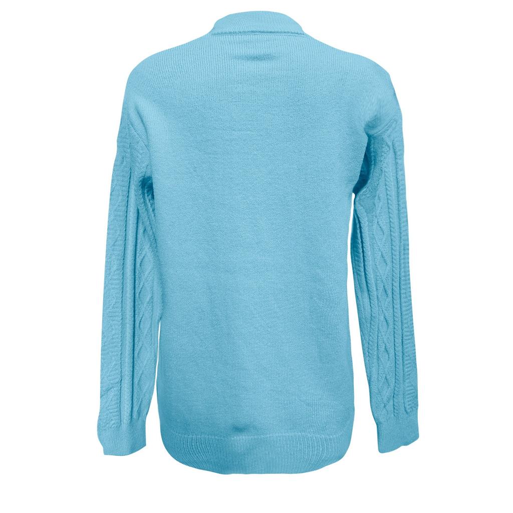 Damenmode Halbhochhals Einfarbig Strickpullover Top Pullover Lässiger Pullover