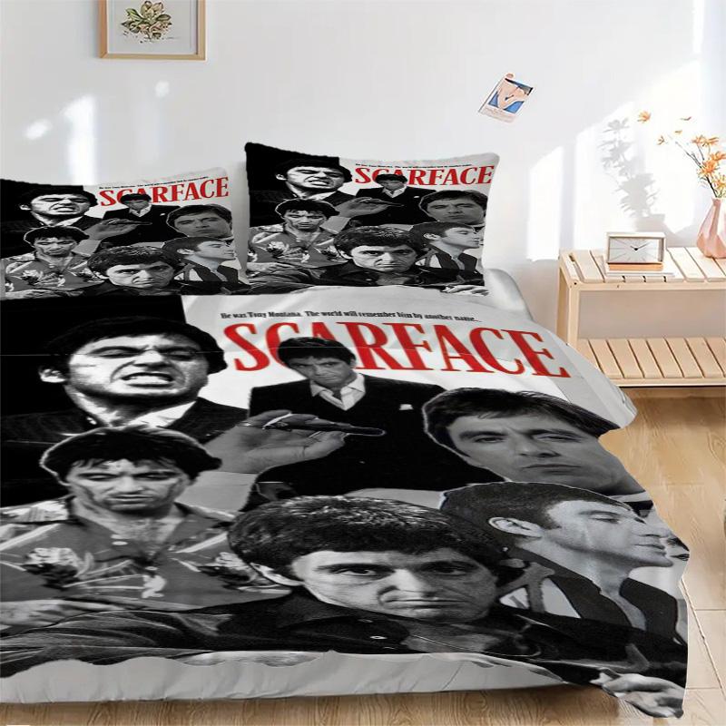 Scarface Legend Bedding 3 Piece Set Hd Print Duvet Cover Pillowcases For Teens Adult Bedroom Decoration Christmas Gift C9211103