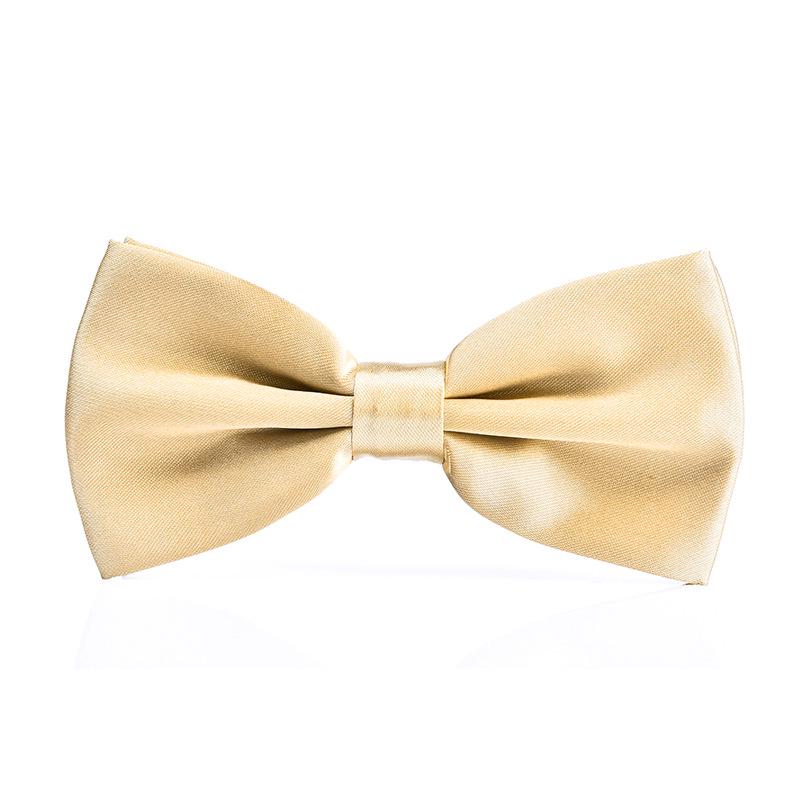 Men's Solid Color Shiny Polyester Silk Bow Tie - Multiple Colors for Weddings and Formal Wear