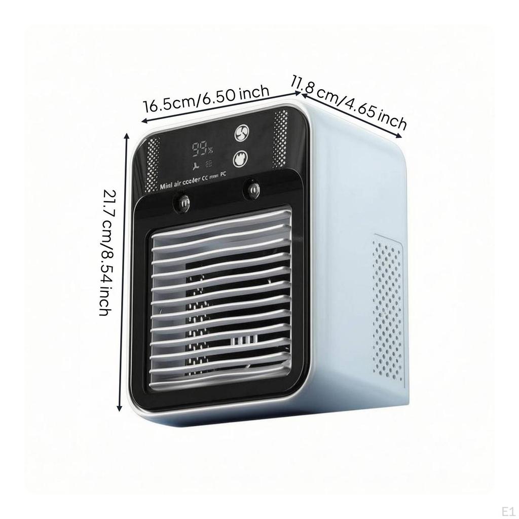 Mist Humidifier Fan Type C Charging Portable Misting Quiet Desk Chiller for Office