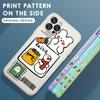 Cartoon Colorful Pattern Printing Pouzdro na telefon Čtvercové tekuté silikonové TPU Full Cover Fotoaparát Nárazuvzdorný ochranný kryt pro Huawei Honor Vivo