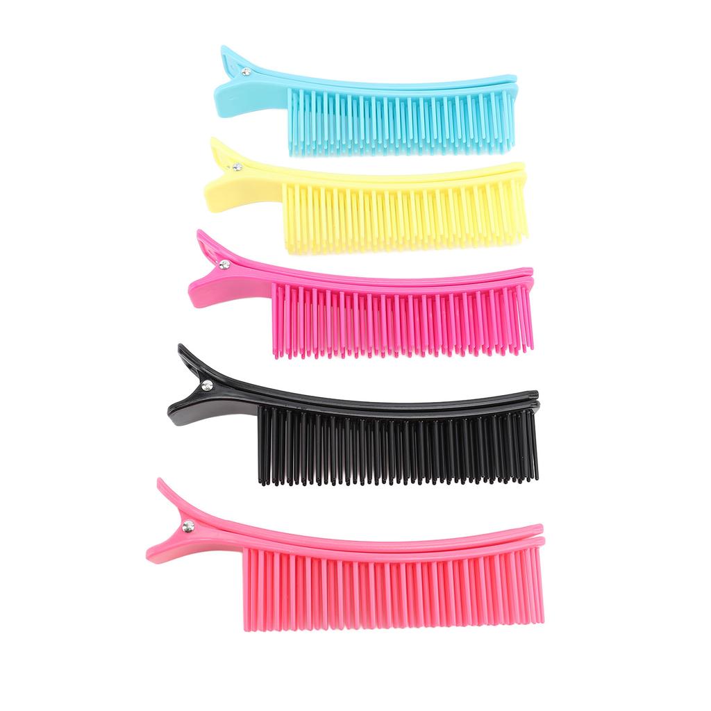 5 Parów Klipsów do Sekcjonowania Włosów Dwuwarstwowe Solidne Profesjonalne Klipsy Grzebieniowe do Sekcjonowania Włosów do Salonu Fryzjerskiego Barber Shopu