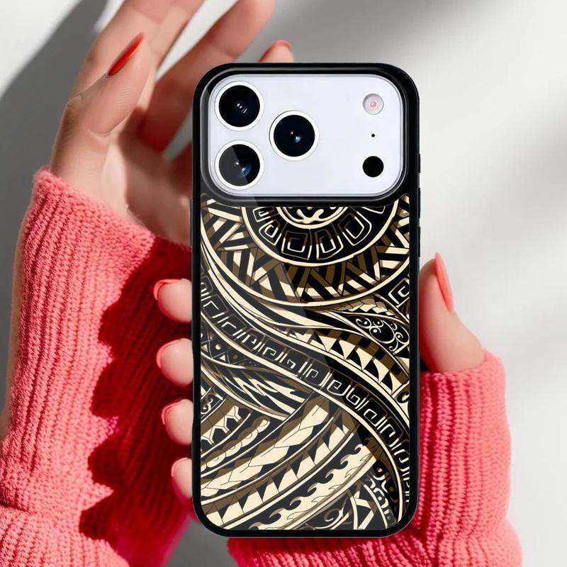 Maori Polynesian Samoan Tribal Phone Case for iPhone 17 16 15 14 13 Pro Max Back Cover for 12 11 Pro Coque