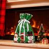 10 Pcs Christmas Drawstring Gift Bags Large Candy Cookie Wrapping Bags for Birthday Holiday Presents Xmas Party Supplies