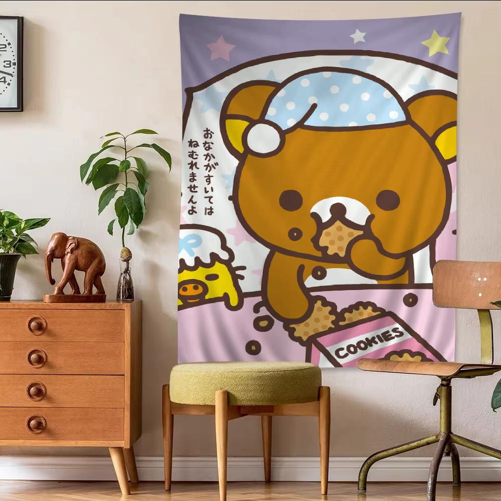 Cute Rilakkuma Hippie Mandala Tapestry Bohemian INS Home Wall Decor