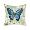 Hug Literary Retro Butterfly Flower Print Pillow Home Bedroom Sofa Decorative Cushion Cushion Cover