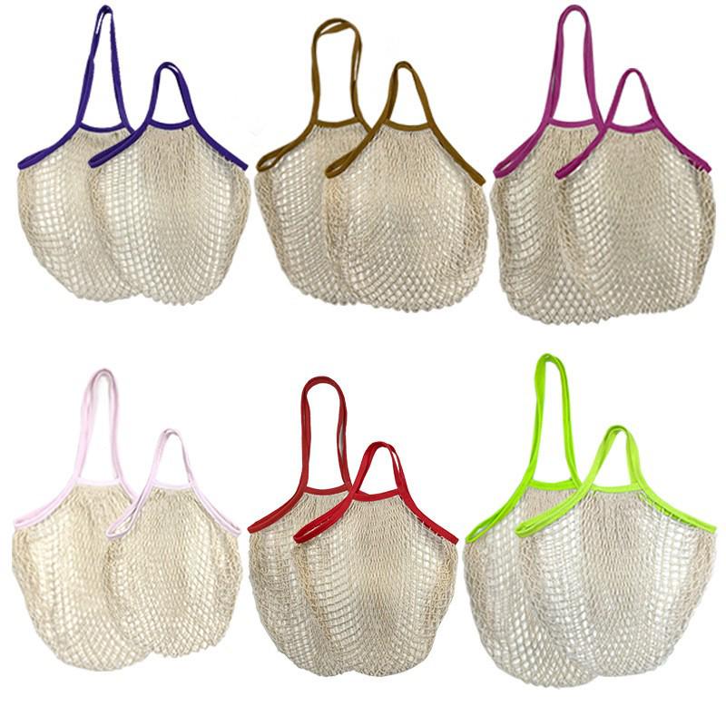 Xiaohongshu Pure Cotton Mesh Bag: Portable, Foldable Grocery Net Bag for Fruits & Vegetables