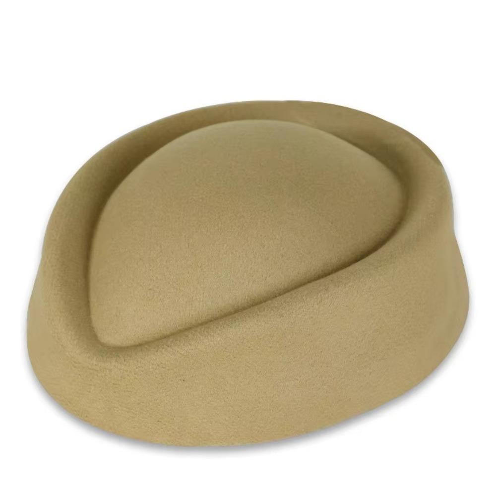 British Retro Top Hats Formal Felt Beret New Flight Attendant Hat for Party
