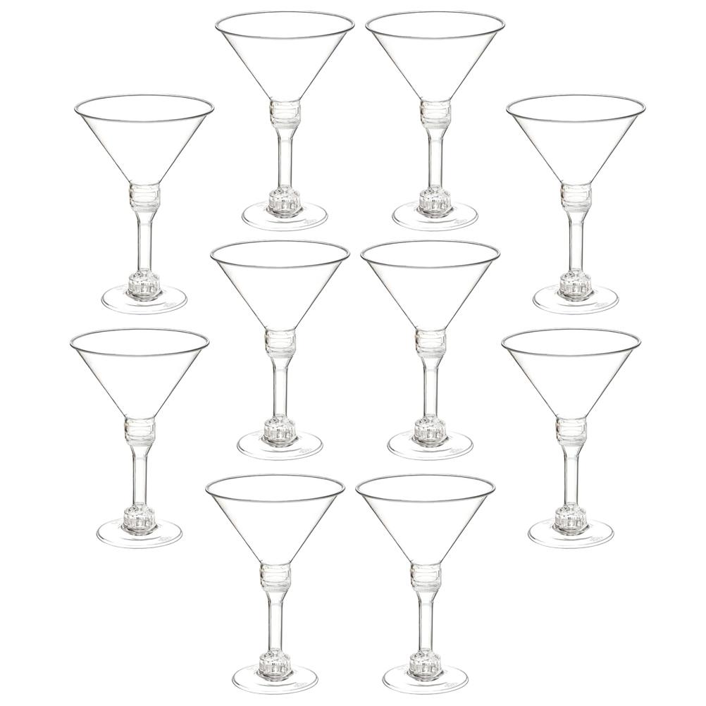 10 Pcs Margarita Glasses Cocktail Cup Espresso Martini Plastic Cups Goblets for Party Transparent