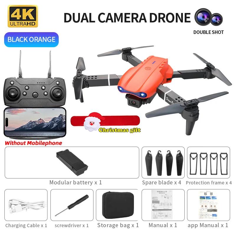 E99Pro Mini RC Drone 4K Professional Wide Angle Dual HD Camera Foldable Helicopter 5G WiFi FPV Height Hold