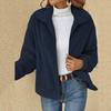 Women's Cozy Casual Fall and Winter Plush Cardigan Lapel Short Jacket