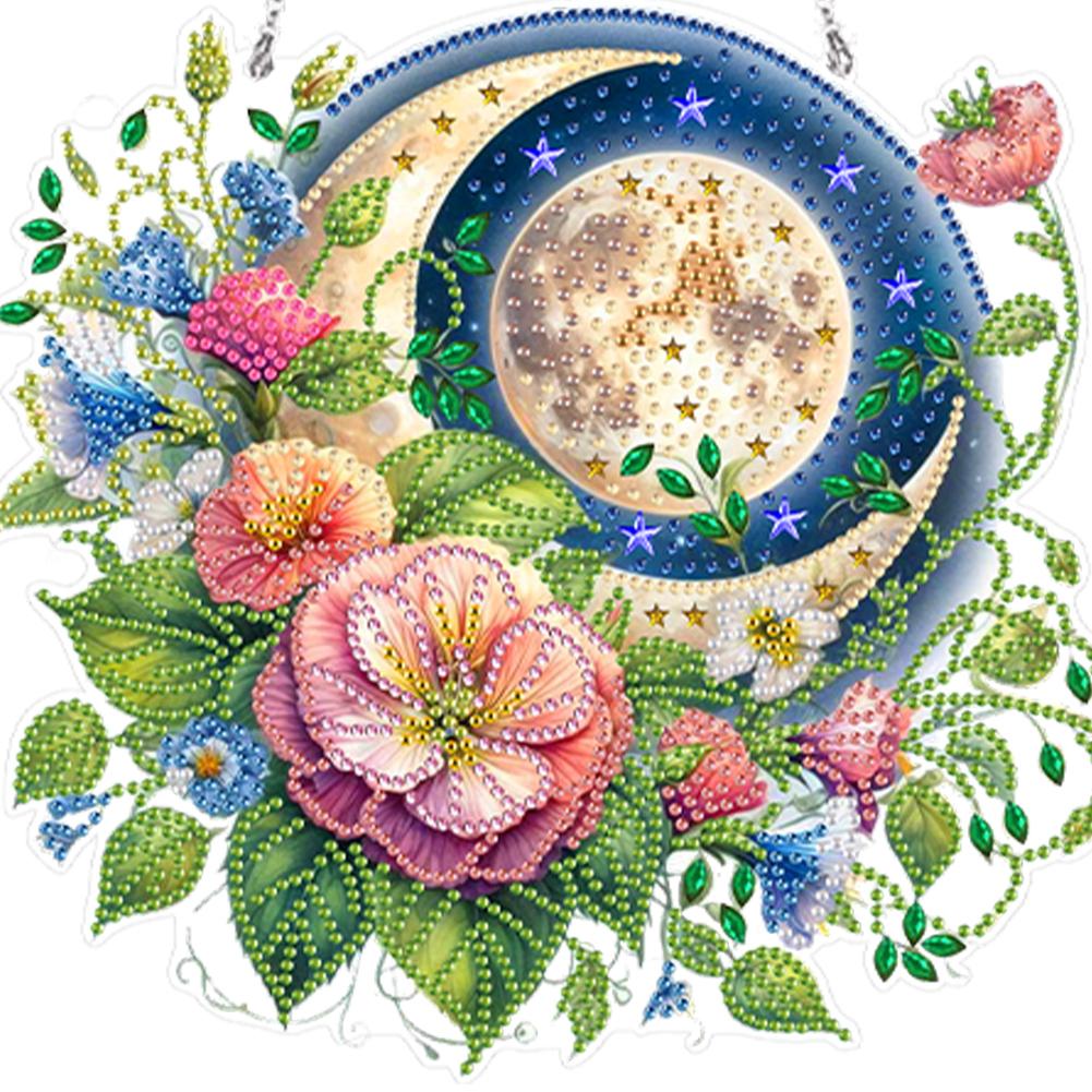 Acrylic 2D/Flat DIY Special Shape Hanging Diamond Art Kits Diamond Painting Set Diamond Art Pendant Home Wall Decoration Crafts