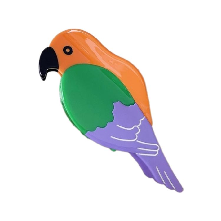Hair Claw Colorful Parrot Shape Hair Clip Strong Hold Hair Jaw Clip Acetate Hair Claw Clip Accessories for Woman