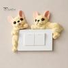 Decorative Wall Plate Sticker 3D French Bulldog Resin Light Switch Cover, Cute Cartoon Dog Socket Creative Ornament Decor, Self-Adhesive Animal