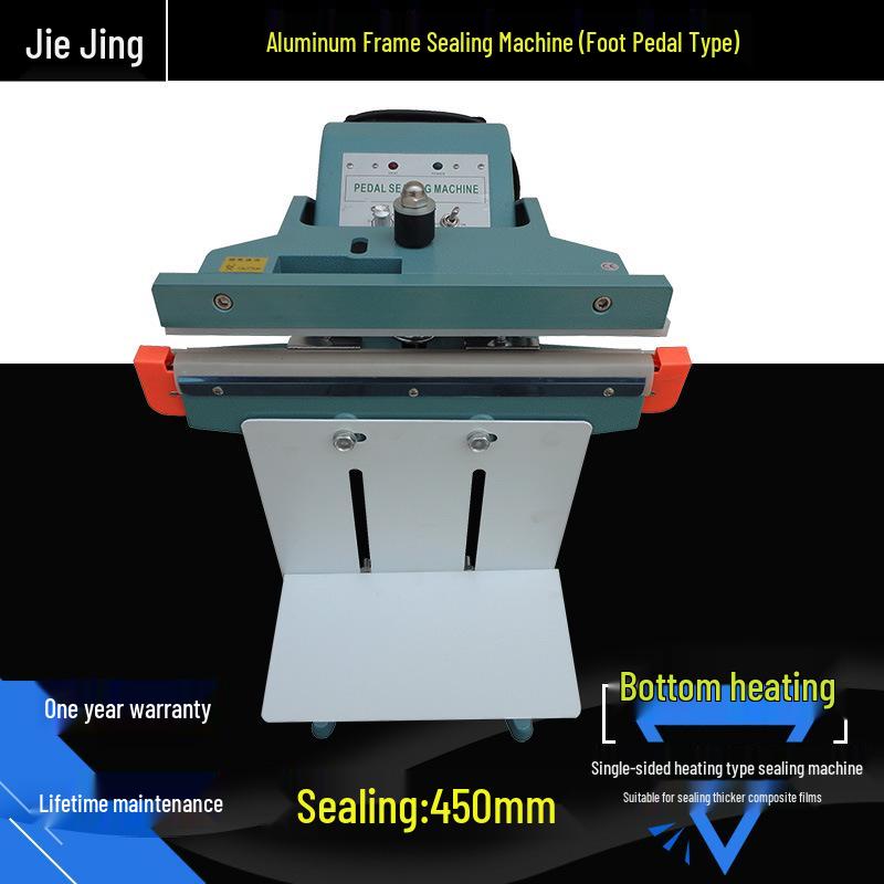 Single-Sided SF450 Aluminum Frame Foot Pedal Film Cutting & Sealing Machine
