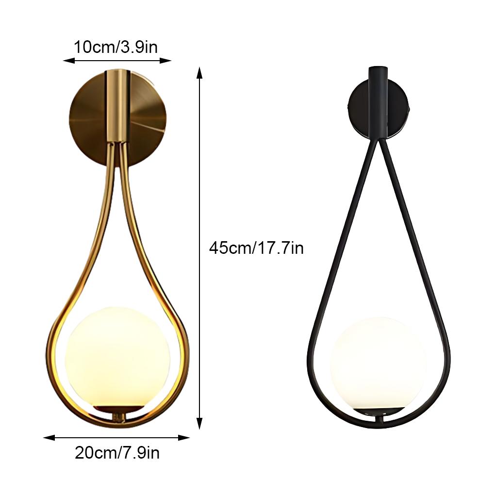 Metall Glaskugel Wandleuchte Geeignet für jeden Raum Einfache Installation Moderne Wandleuchte Dekorativ