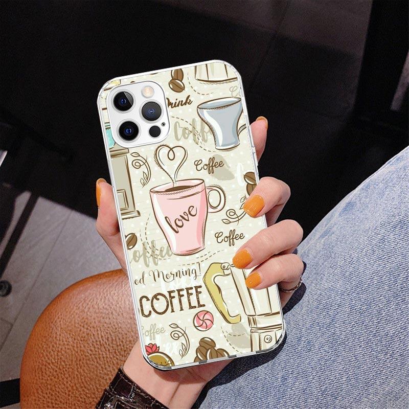 Coffee Wine Cup Phone Case For iPhone 17 Air 16 Pro Max 16E 15 + 14 Plus 11 12 13 Mini 7 8 SE Gift Print Cover Fundas 17 Air 16