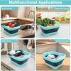 Kitchen Storage Tool Folding Basin Multifunctional Fruit Vegetable Washing Basket New Strainer