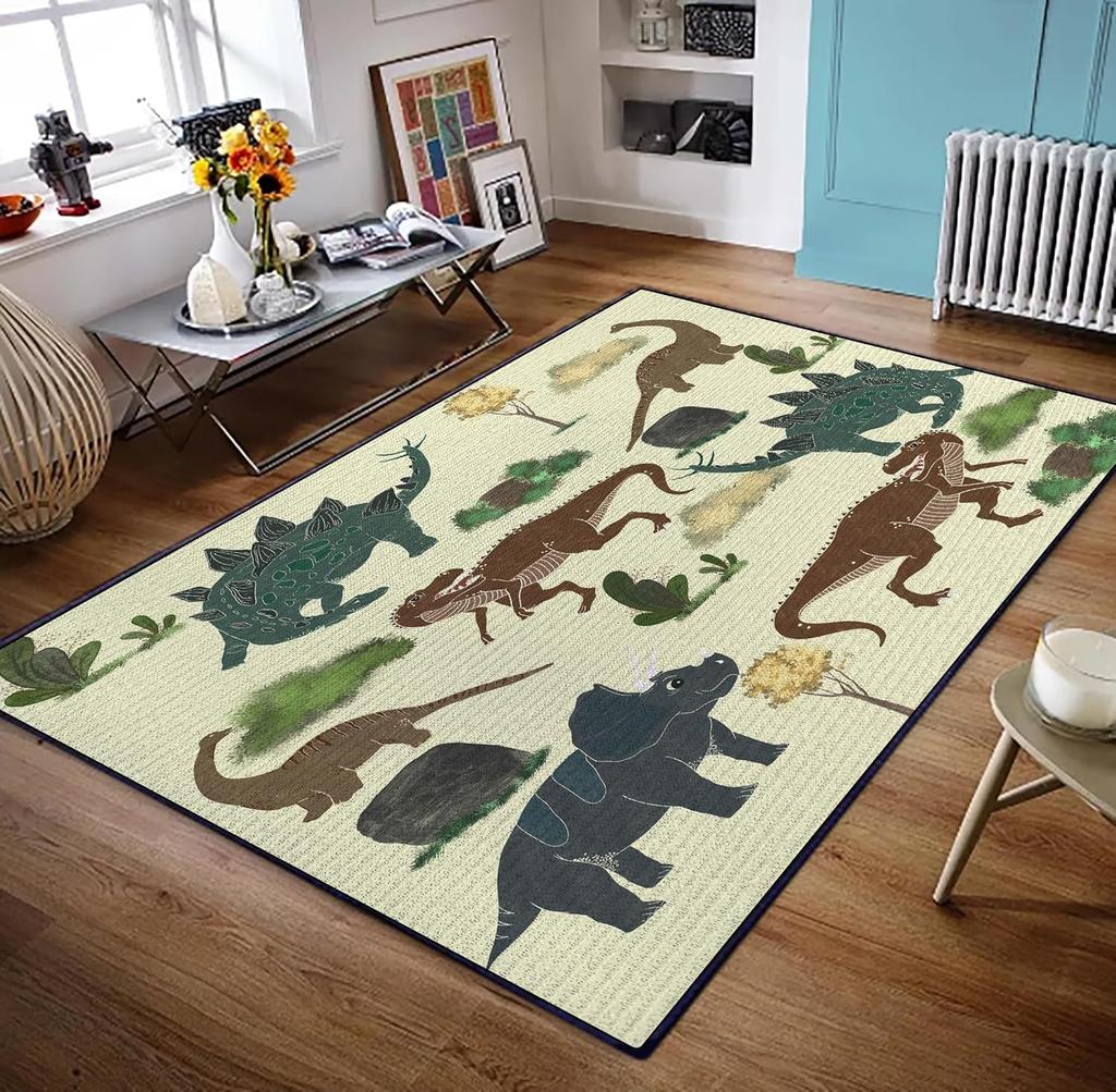 Color Game Controller Carpet Mat Decoration Game Room Boy Bedroom Floor Mat Game Area with Joystick Design Washable Floor Mat