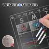 Acrylic Calendar for Fridge with 3 Packs Stickers & 3 Markers - Clear Magnetic Calendar for Refrigerator, Dry Erase Calendars for Fridge Whiteboard,