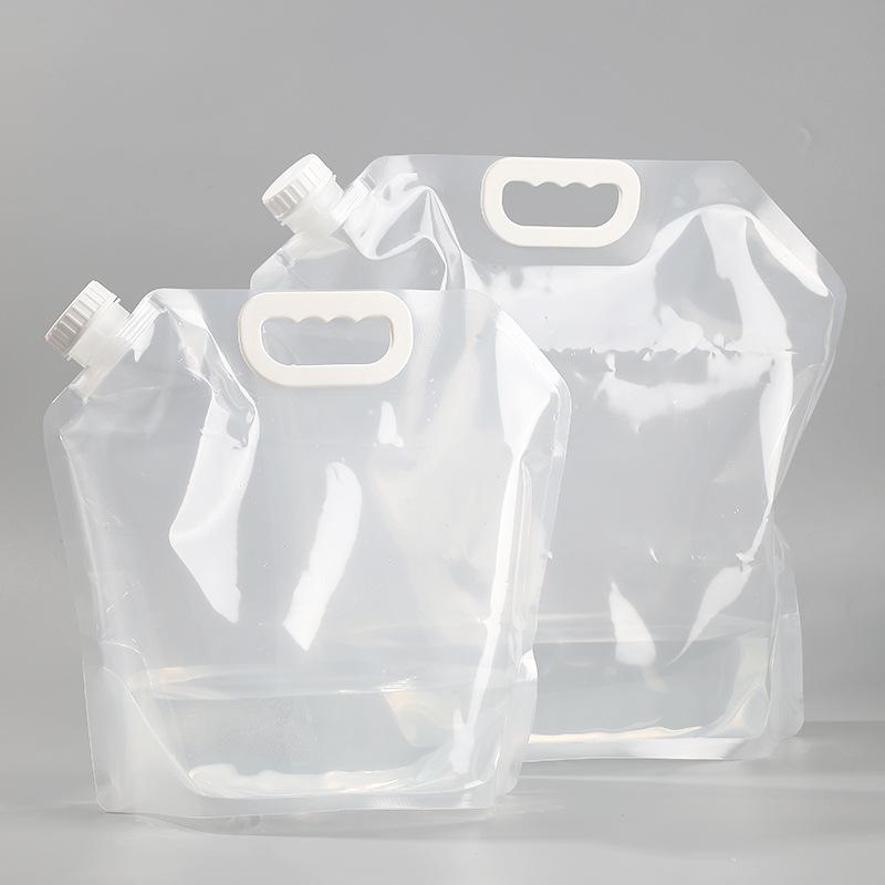 Plastic Drinking Reusable Clear 5 Liter Transparent Gallon Sport Plastic Water Foldable Outdoor Camping Hiking Storage Water Bag