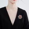Elegant 3D Rotating Snowflake Brooch For Formal Event And Holiday Parties Crafted From Sturdy Alloy Material