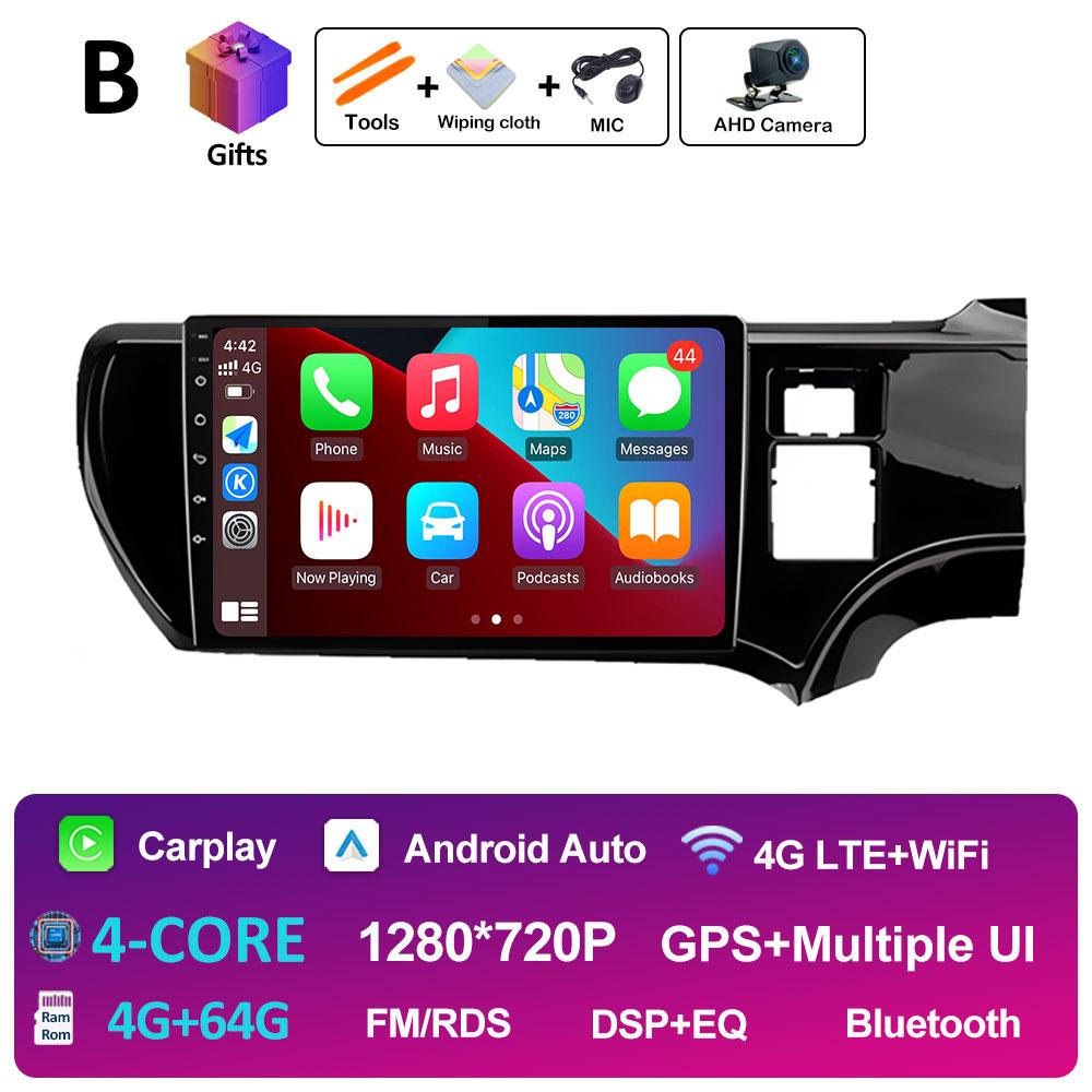 Android Auto Wireless Carplay For Toyota Aqua 2011 2012 2013 - 2017 Bluetooth Car Multimedia Video Radio Player Accessories WIFI