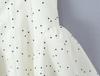 White Polka Dot Halter V-Neck A-Line Dress with Cutout Waist