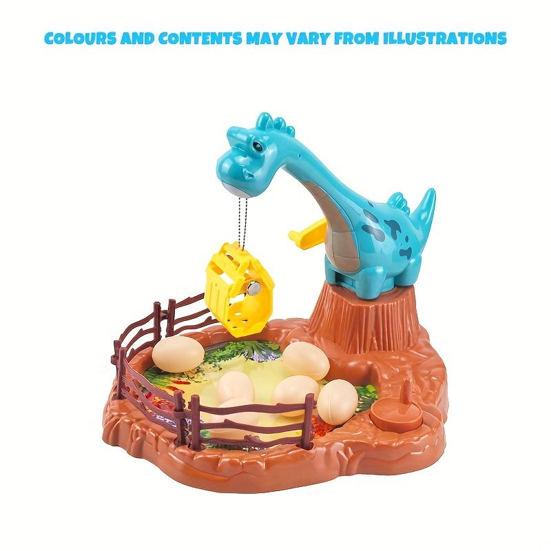 Colorful Dinosaur Egg Catching Game Manual Claw Machine for Enhanced Hand Eye Coordination, Durable Plastic, Includes 6 Eggs, Dinosaur Toys