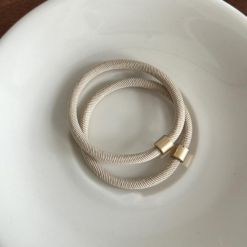 5 Stück Koreanischer Stil Vintage Leopardenmuster Haarbänder Hohe Elastizität Tägliche Basis Pferdeschwanz Gummibänder Haargummis Seile Mädchen Kopfschmuck