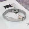 Punk Custom Name Engrave Logo Net Bracelets For Women Trendy Stainless Steal Bracelet Men Charms Friendship Jewelry Valentine