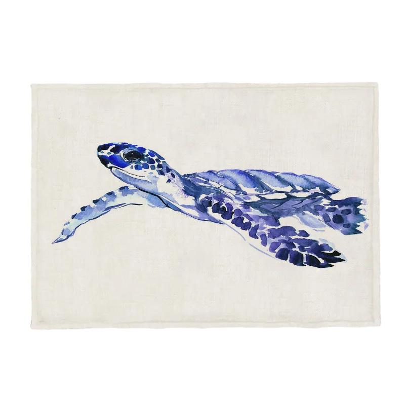 Ocean Animal Sea Turtle Placemat Non-Slip Washable Place Mat for Home Party Dining Tables Wedding Kitchen Banquets Decor