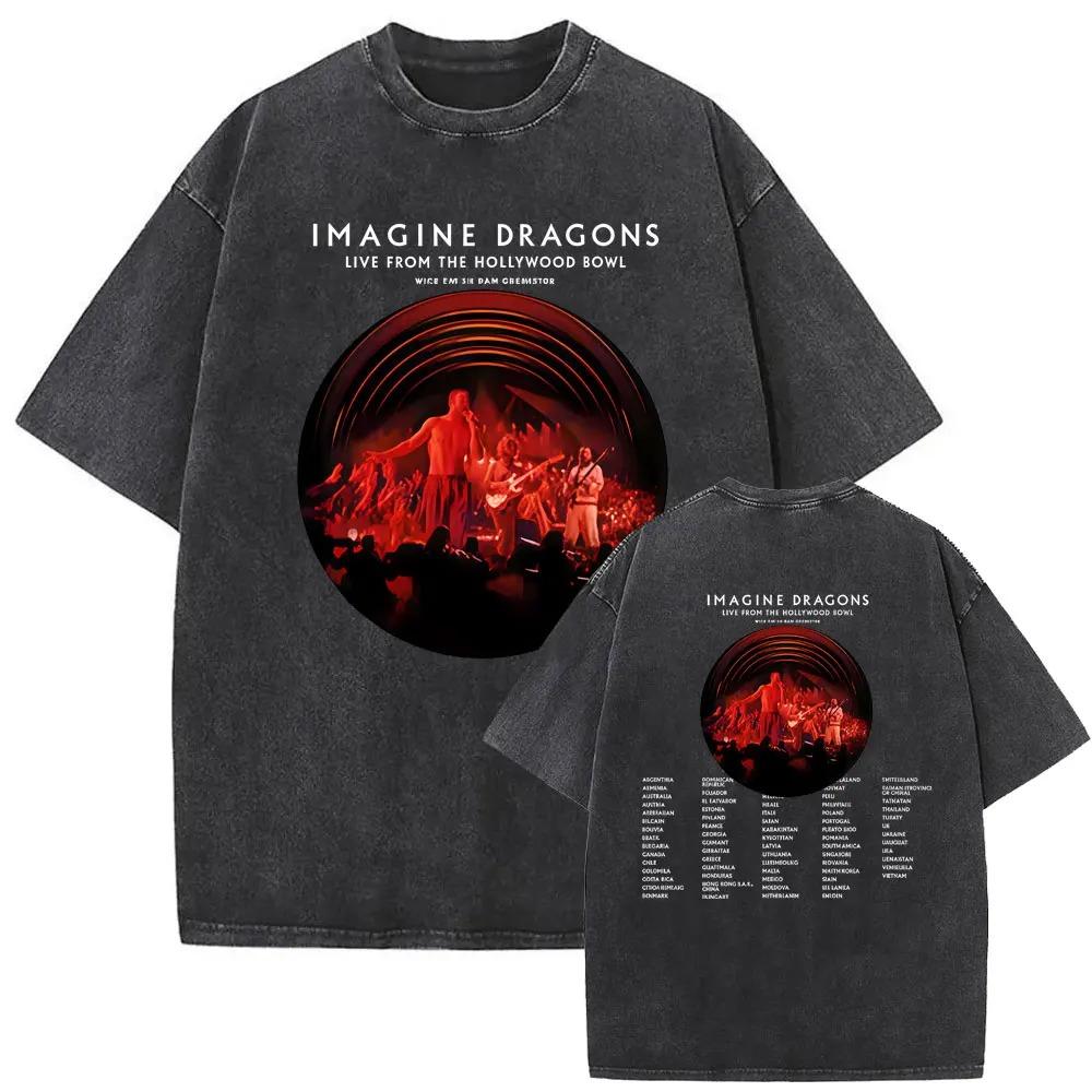 

Рок-гурт Imagine Dragons Loom Світовий тур 2026 Прана футболка Вінтажний стиль Чоловіки Жінки Готичні Оверсайз Футболки Унісекс Повсякденна Футболка XL золотий