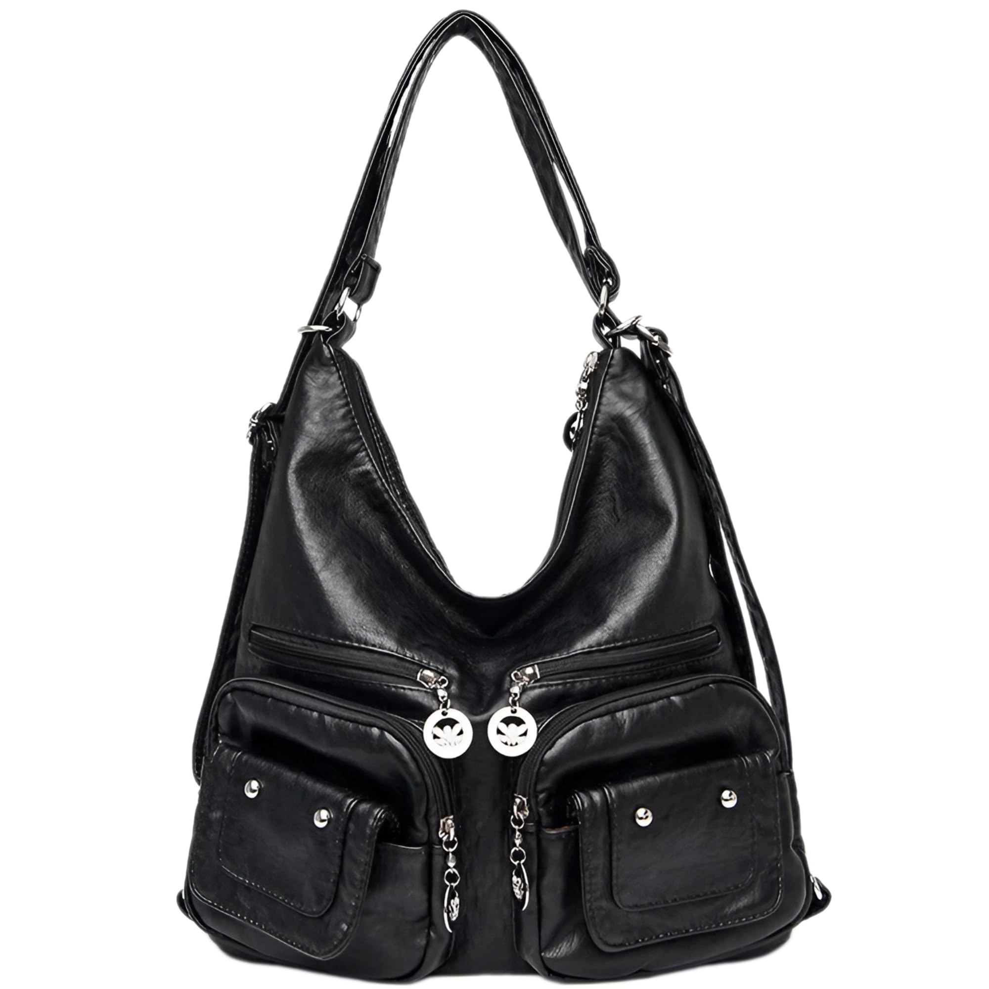 

Сумка Tochikochi Наплічна сумка Кросбоді Сумка-тоут Полотно Велика місткість Легка Сумка Маленький Повсякденний Рюкзак [TochiKochi] Жіноча Жіноча (Чорний) чорний