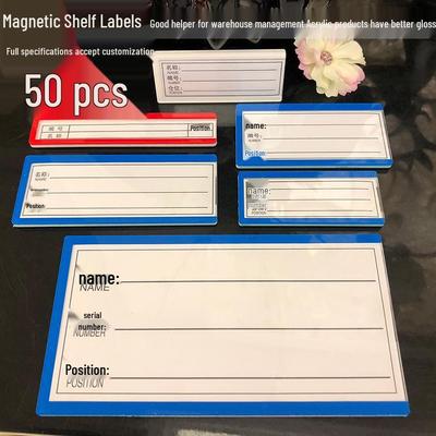Magnetic Acrylic Warehouse Location Label Sign for Bin Organization