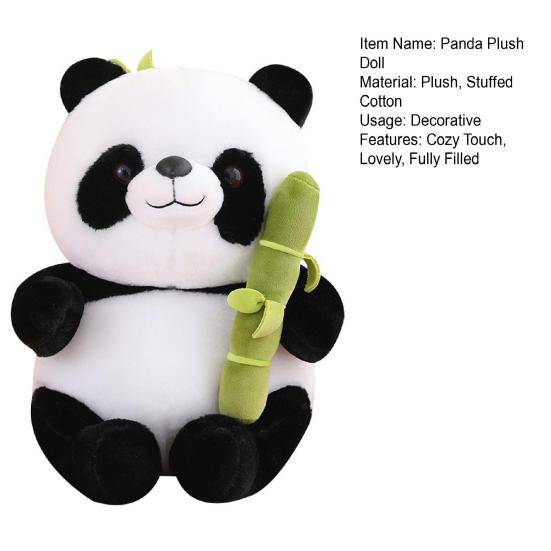 Cute Panda Plush Doll Soft Stuffed Animal Mascot Hugging Pillow Cartoon Panda