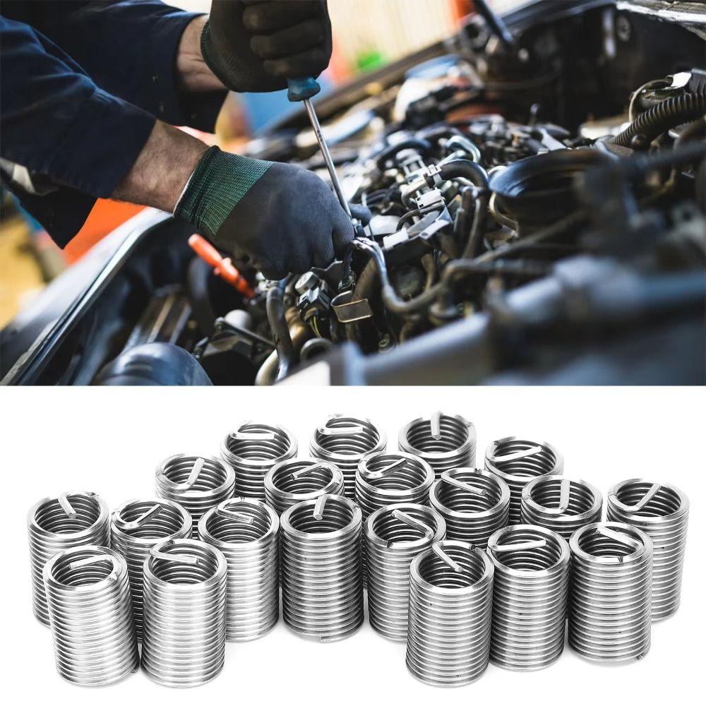 Durable Wire Thread Insert Stainless Steel Thread Repair Kit Screw Sleeve  Fastening Application