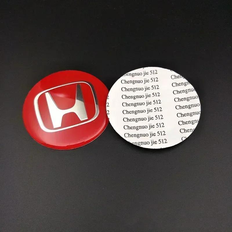 For Honda Civic City Accord Odyssey CRV Hrv Jazz CBR VTX 60MM Car Wheel Center Hub Cap Badge Logo Emblem Decals Tire Stickers RF6