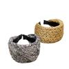 Sequin Braided Wide Thickened Headband Tweed Knitted Makeup Headband  for Girls Ladies