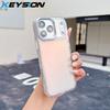 KEYSION Fashion Laser Gradient Colorful Phone Case for iPhone 17 Pro Max Soft TPU+PC Shockproof Back Cover for iPhone 17 Pro
