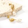 Freshwater Pearl Pendant Earrings for Girls, Sweet Party Style Light Luxury Fashion INS Jewelry, Premium Birthday Gift