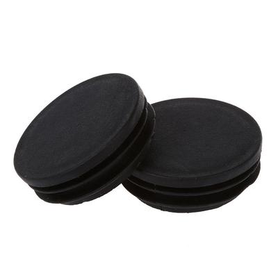 A96I-60 X Black Plastic 50Mm Dia Round Tubing Tube Insert Caps Covers