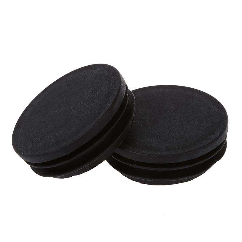 A96I-60 X Black Plastic 50Mm Dia Round Tubing Tube Insert Caps Covers чёрный