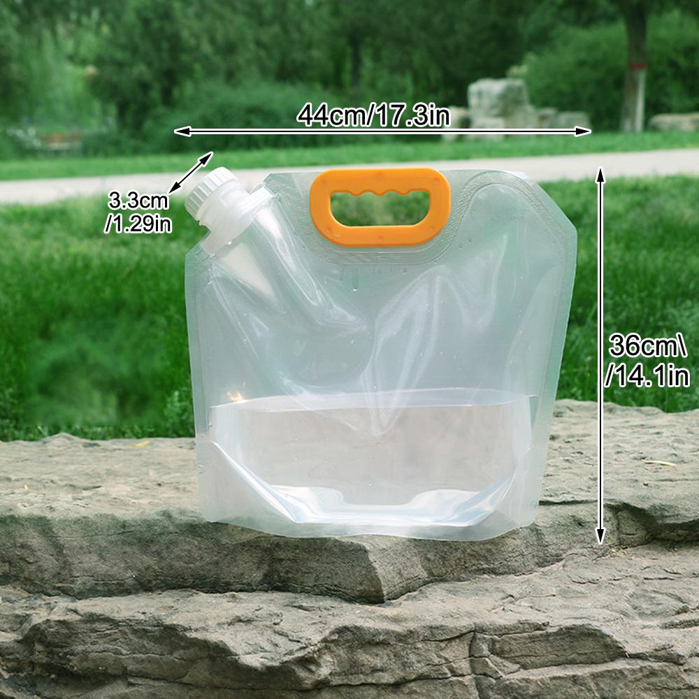 5/10L Thickened Large Water Bag Foldable Portable Drinking Bag Suitable Outdoor Hiking Camping Portable Suction Bag Organizer